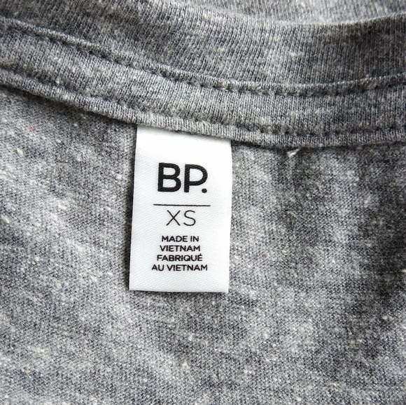BP. Basic V-neck Tee Soft Heathered Gray Casual Short Sleeve T-shirt Size XS - Picture 7 of 8